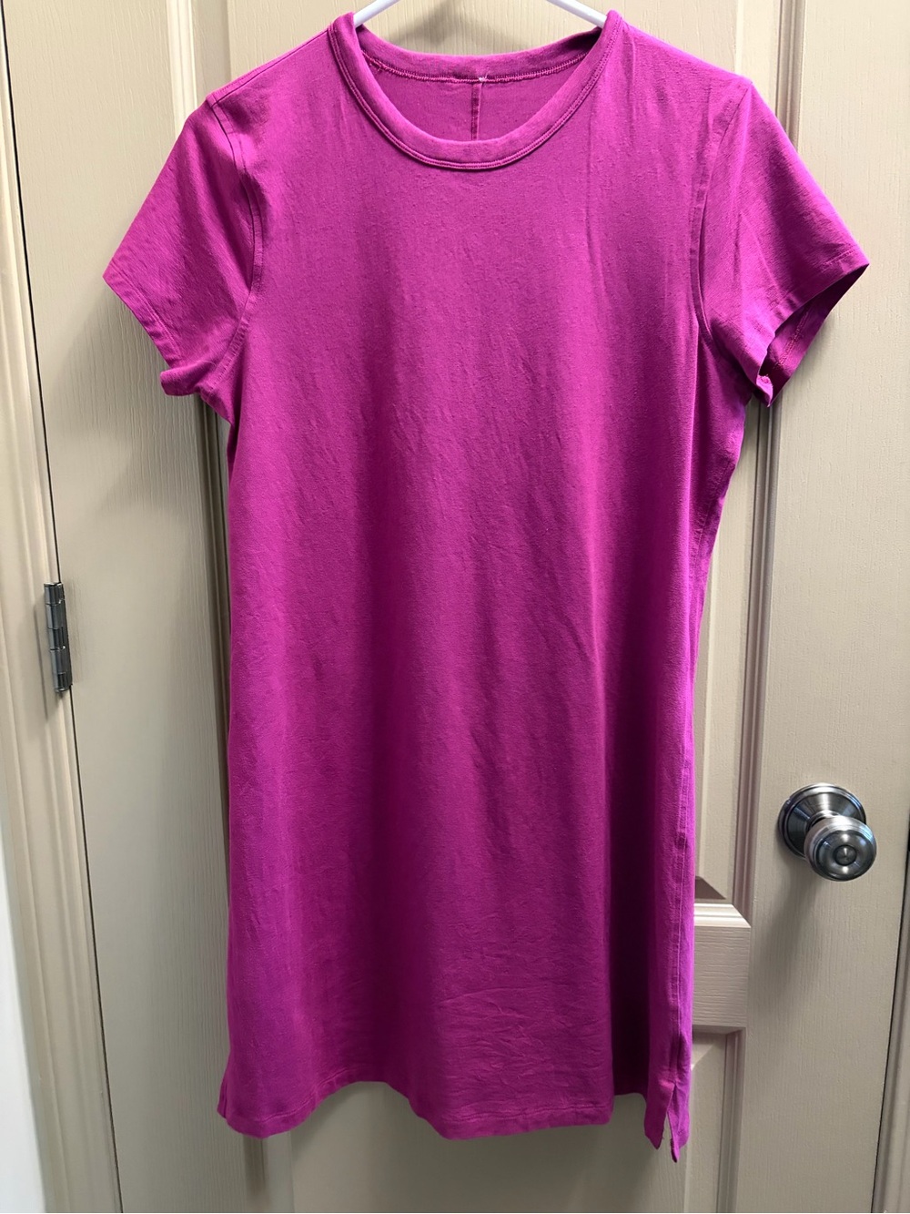 lululemon Classic Fit Cotton Blend T Shirt Dress Pink